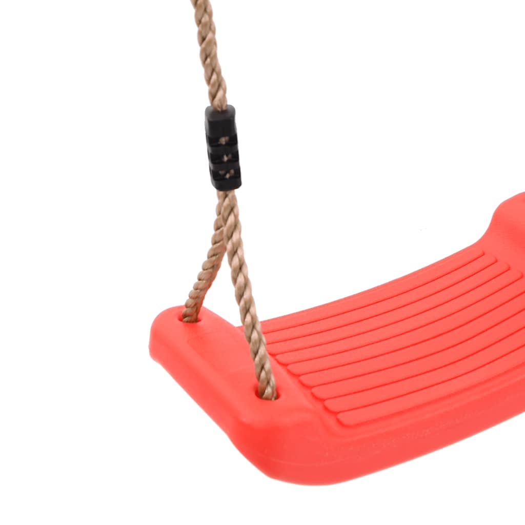 Seggiolino Altalena per Bambini Singolo Corda Regolabile Rosso - homemem39