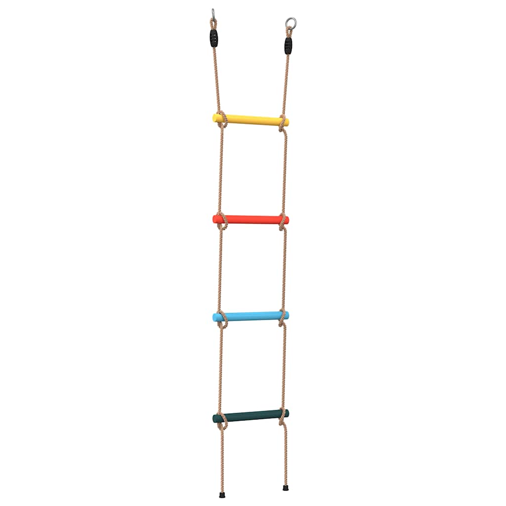 Scala di Corda per Bambini con 4 Pioli Multicolore - homemem39