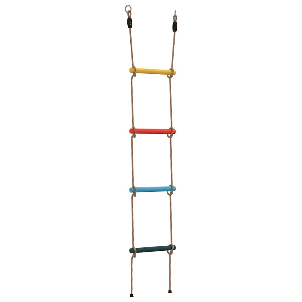 Scala di Corda per Bambini con 4 Pioli Multicolore - homemem39
