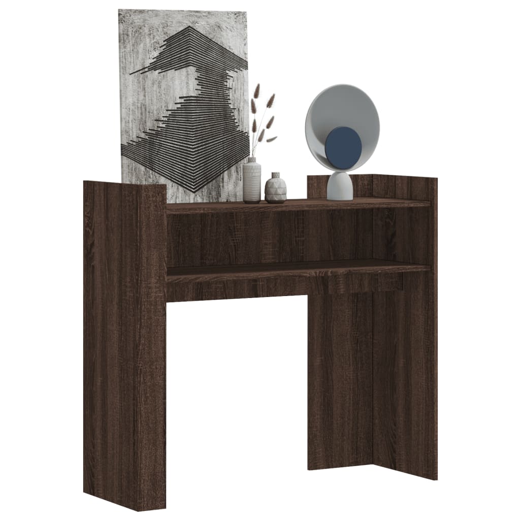 Tavolino Consolle Rovere Fumo 100x35x90 cm in Legno Multistrato - homemem39