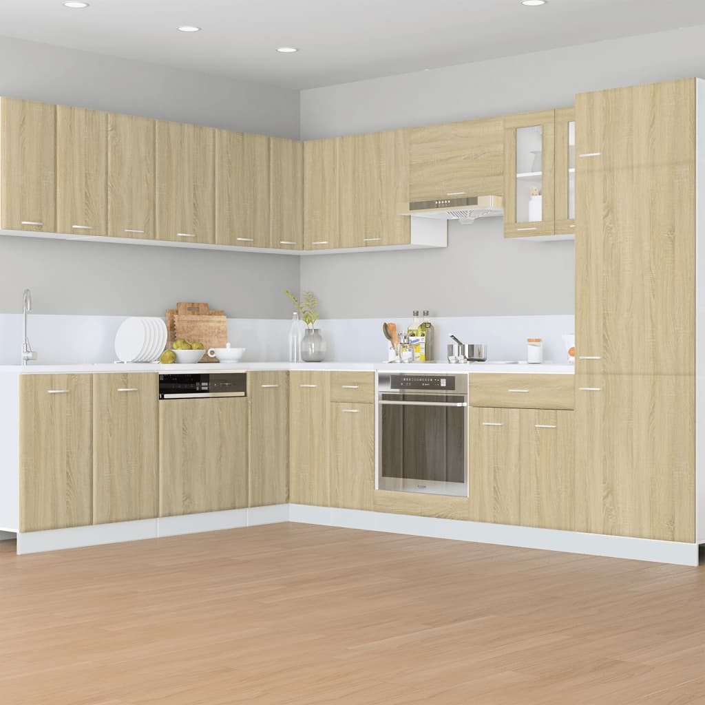 Mobile per Frigo “Lyon” Rovere Sonoma 60x57x207 cm - homemem39