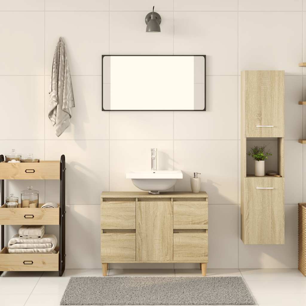 Mobile da Bagno 30x30x130 cm in legno multistrato