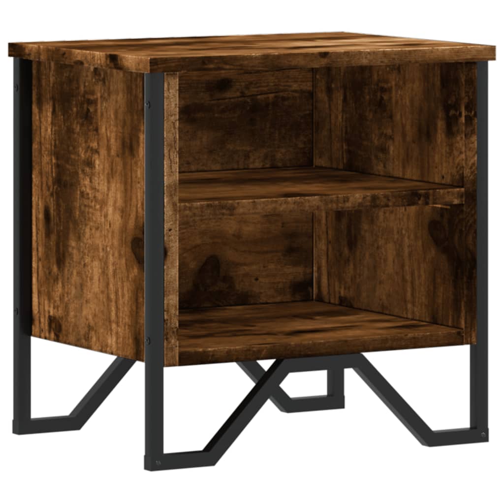 Comodino Rovere Fumo 40x30x40 cm in Truciolato
