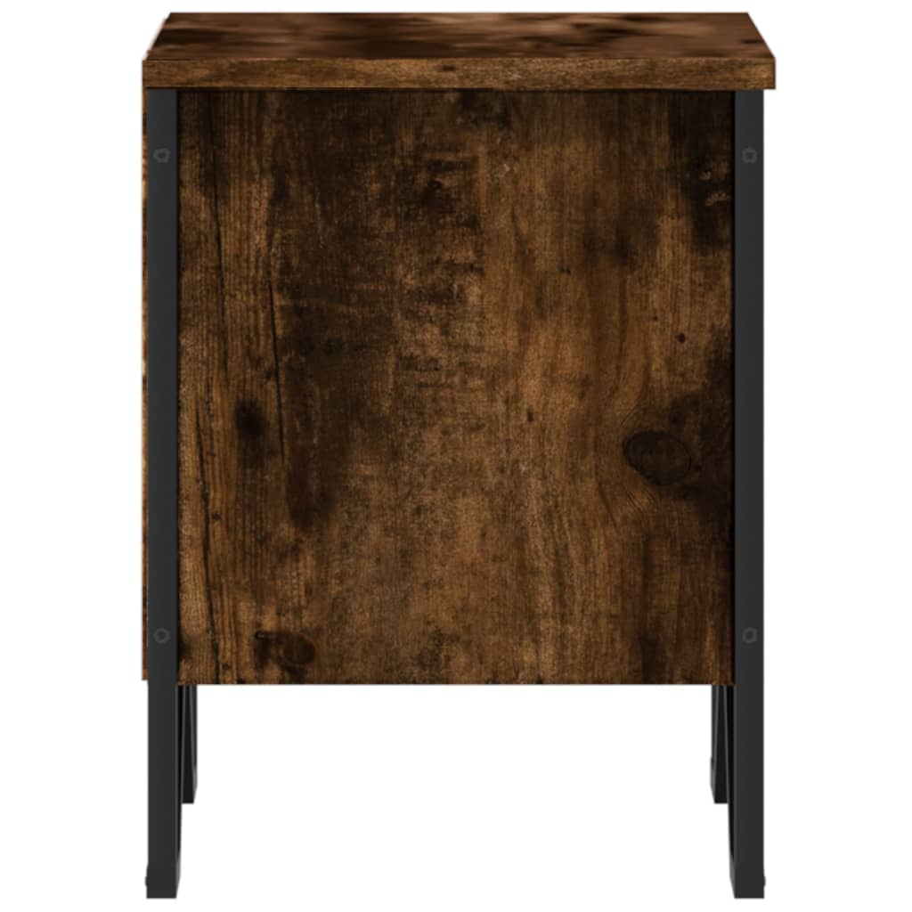Comodino Rovere Fumo 40x30x40 cm in Truciolato