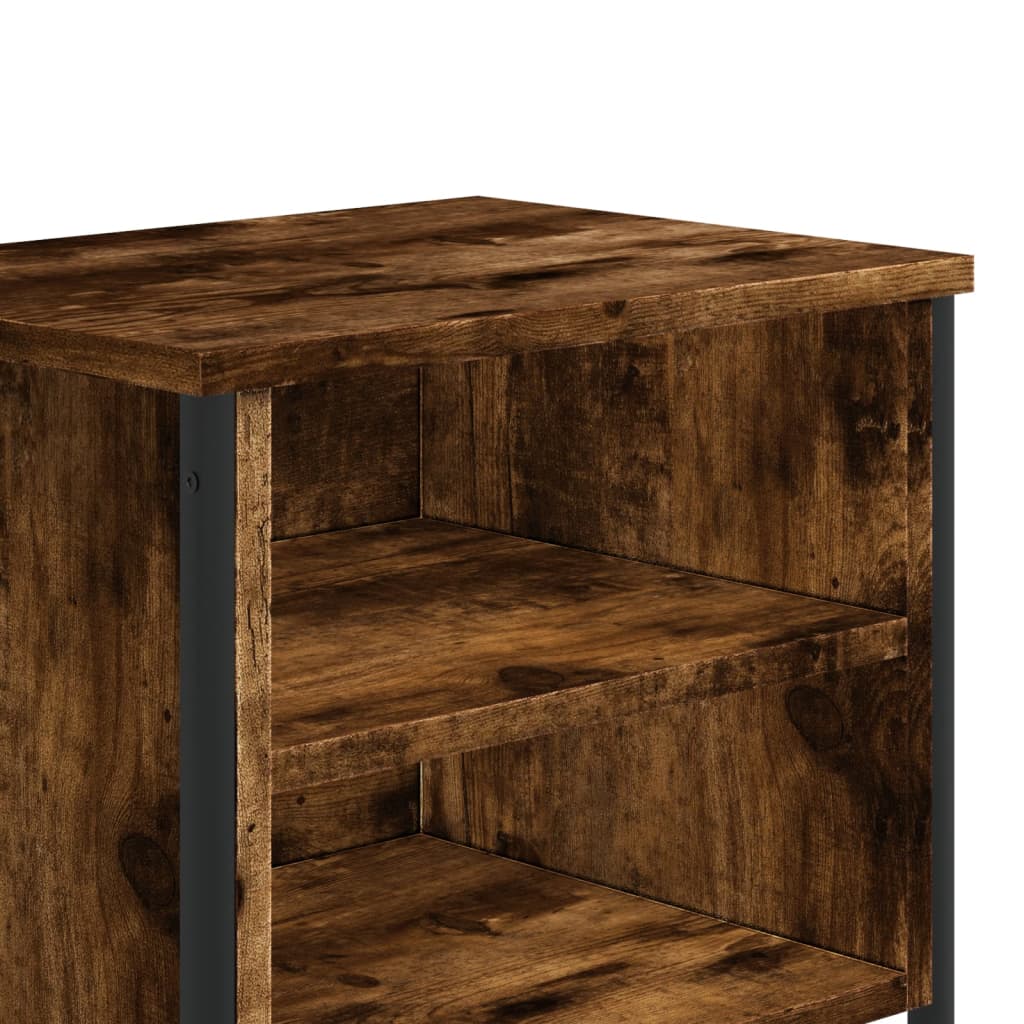 Comodino Rovere Fumo 40x30x40 cm in Truciolato