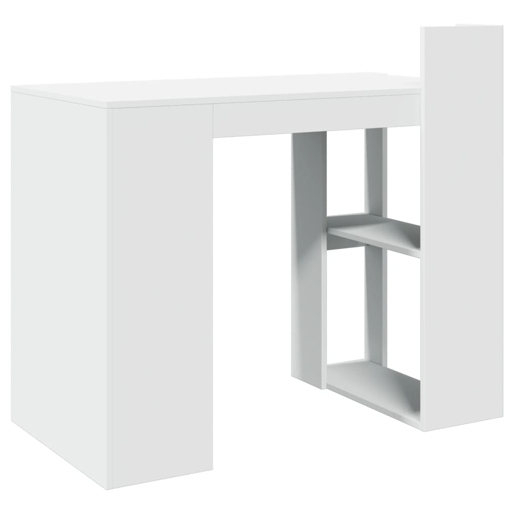 Scrivania Ufficio Bianca 103,5x56,5x94 cm in Legno Multistrato - homemem39