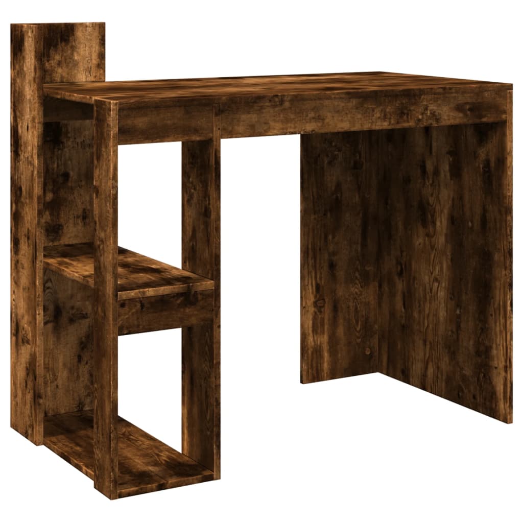 Scrivania Ufficio Rovere Fumo 103,5x56,5x94cm Legno Multistrato - homemem39