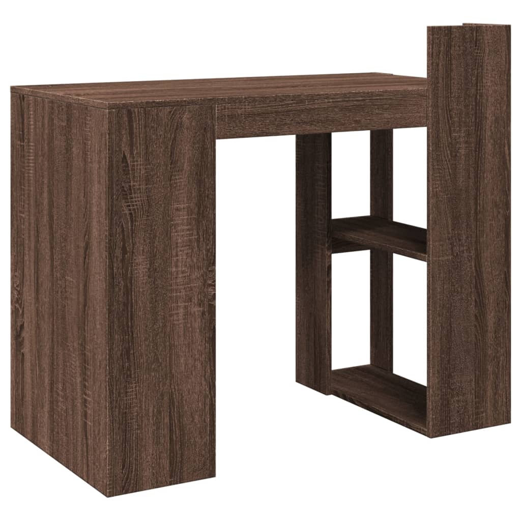 Scrivania Rovere Marrone 103,5x56,5x94 cm in Legno Multistrato - homemem39