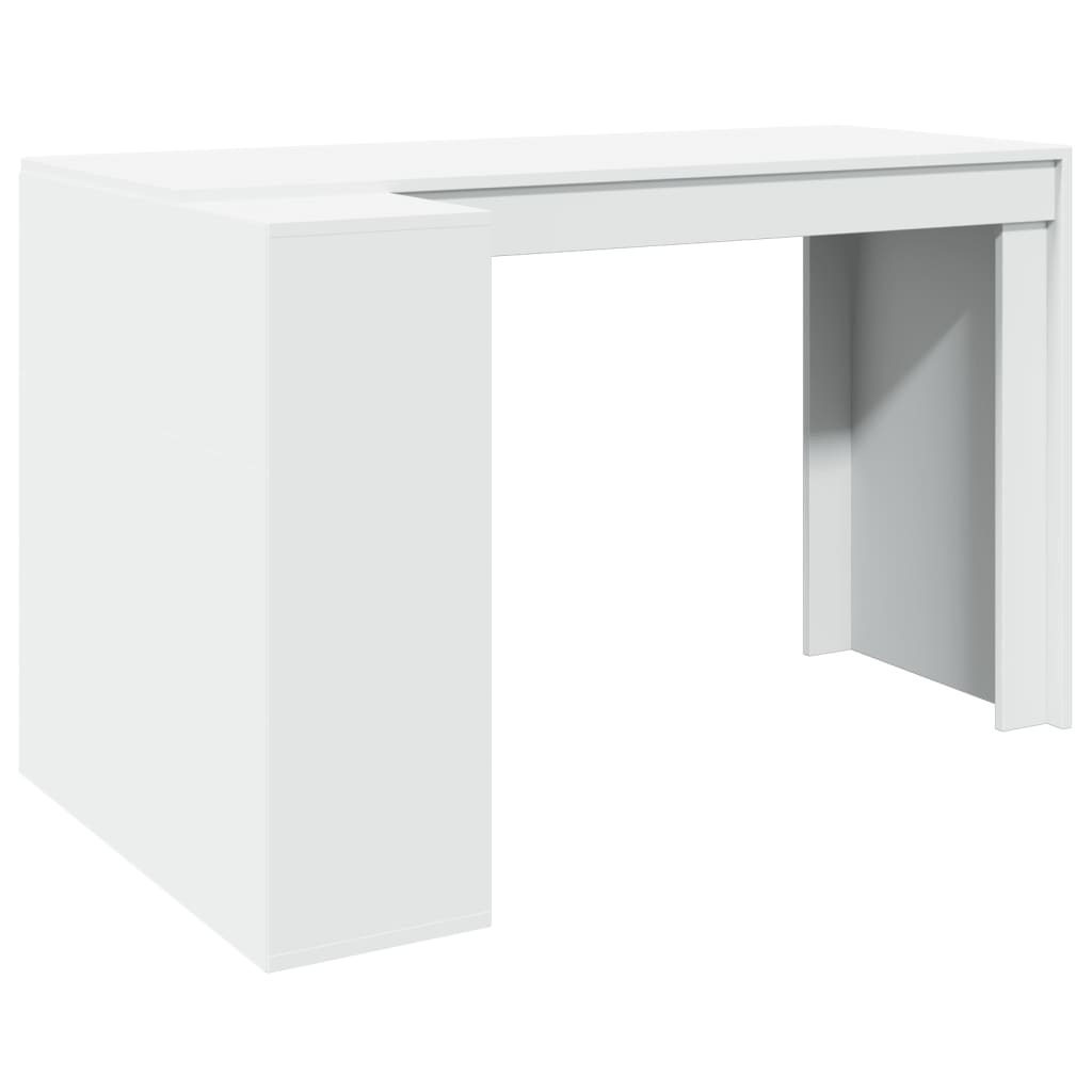 Scrivania Bianca 123,5x73,5x75 cm in Legno Multistrato - homemem39