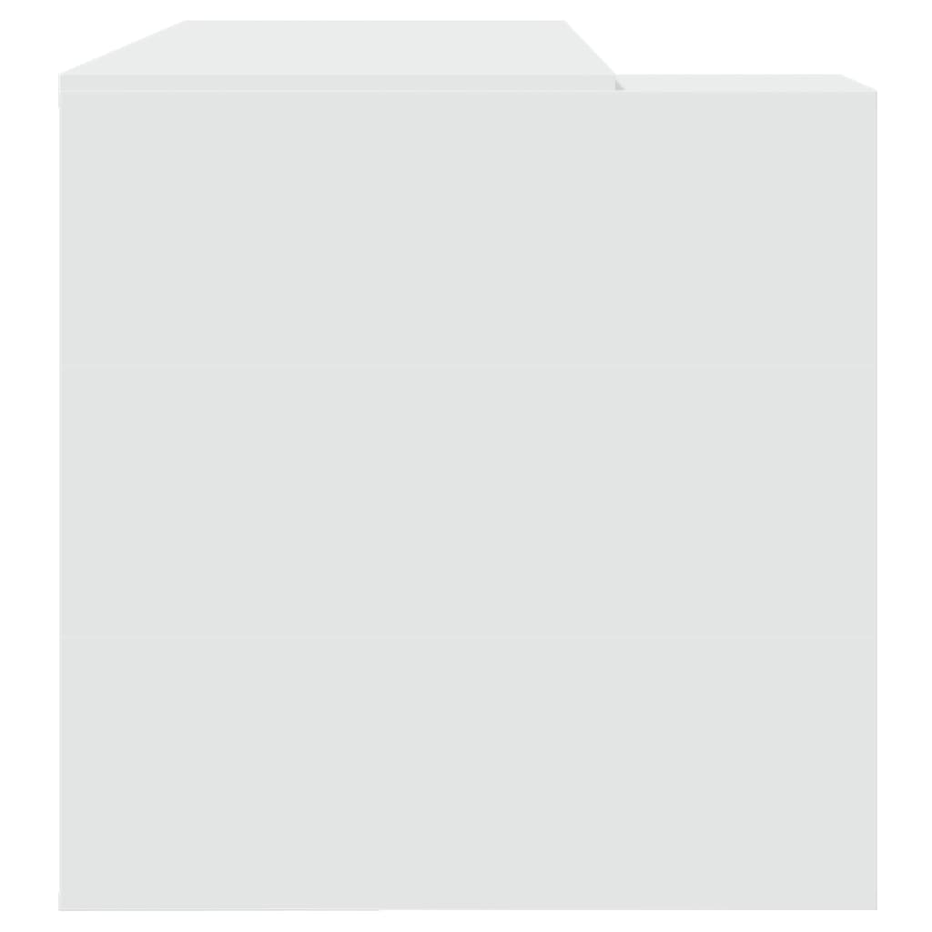 Scrivania Bianca 123,5x73,5x75 cm in Legno Multistrato - homemem39
