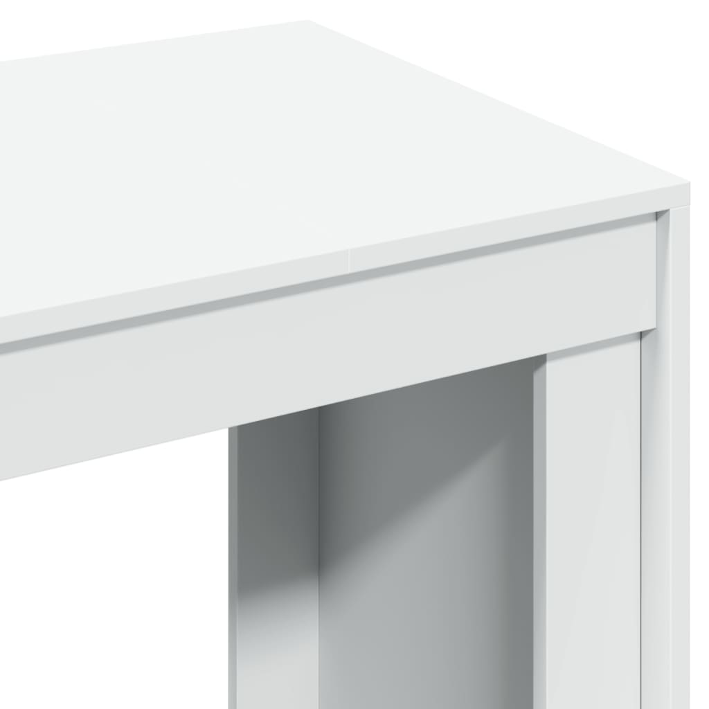 Scrivania Bianca 123,5x73,5x75 cm in Legno Multistrato - homemem39