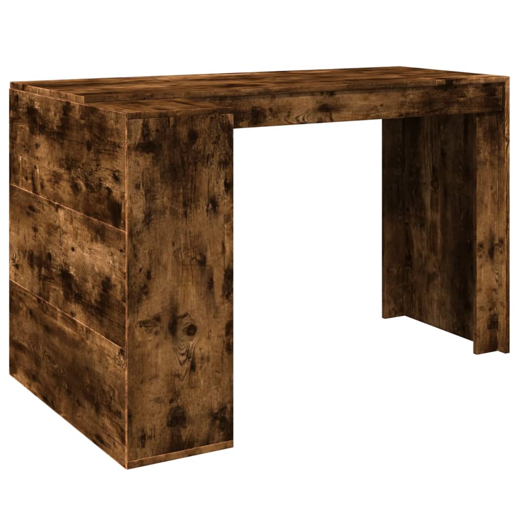 Scrivania Rovere Fumo 123,5x73,5x75 cm in Legno Multistrato - homemem39