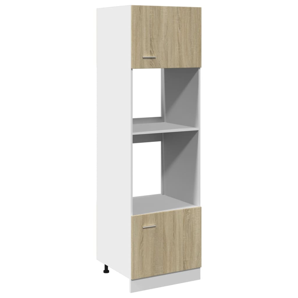 Mobile per Microonde “Lyon” Rovere Sonoma 60x57x207 cm - homemem39