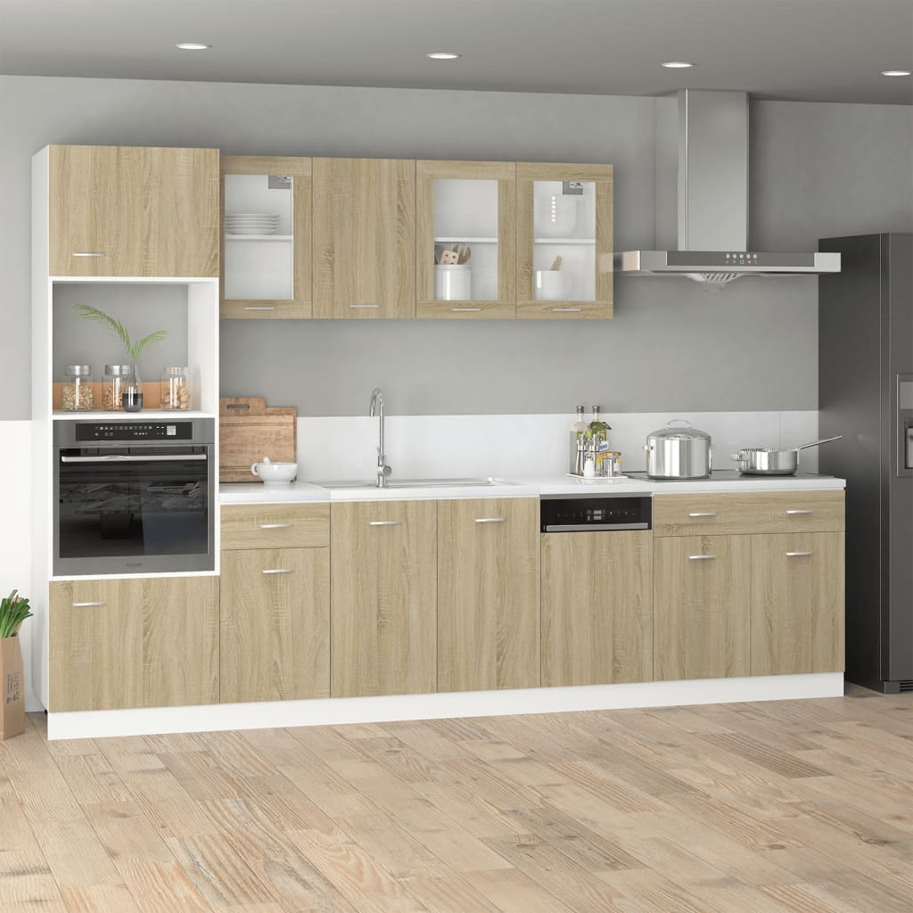Mobile per Microonde “Lyon” Rovere Sonoma 60x57x207 cm - homemem39