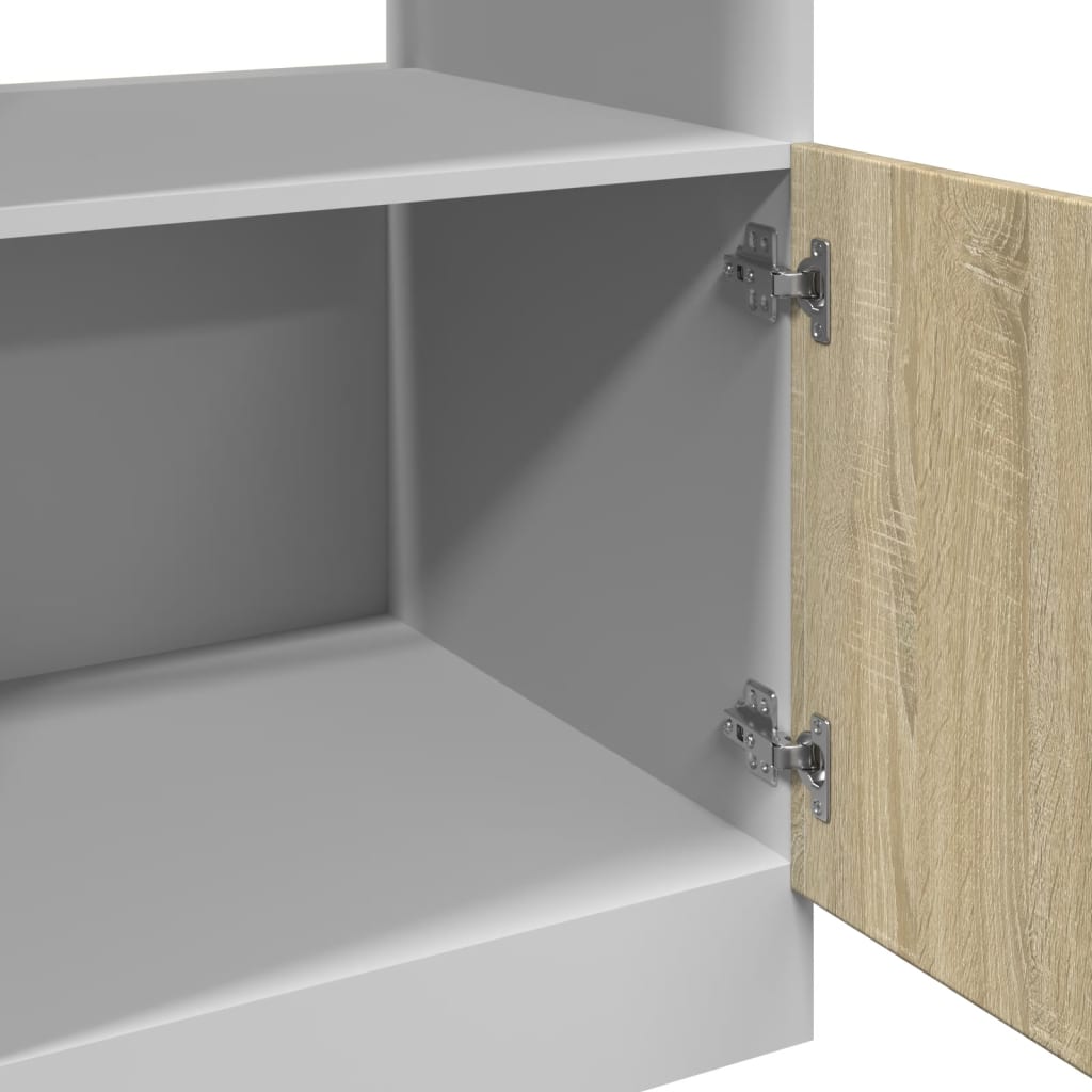 Mobile per Microonde “Lyon” Rovere Sonoma 60x57x207 cm - homemem39