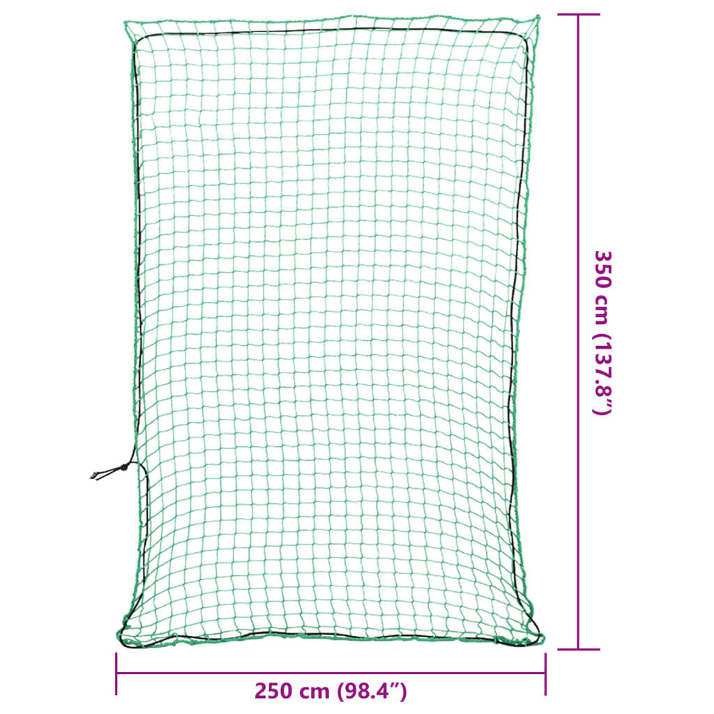 Rete per Rimorchio con Corda Elastica Verde 3,5x2,5 m in PP - homemem39