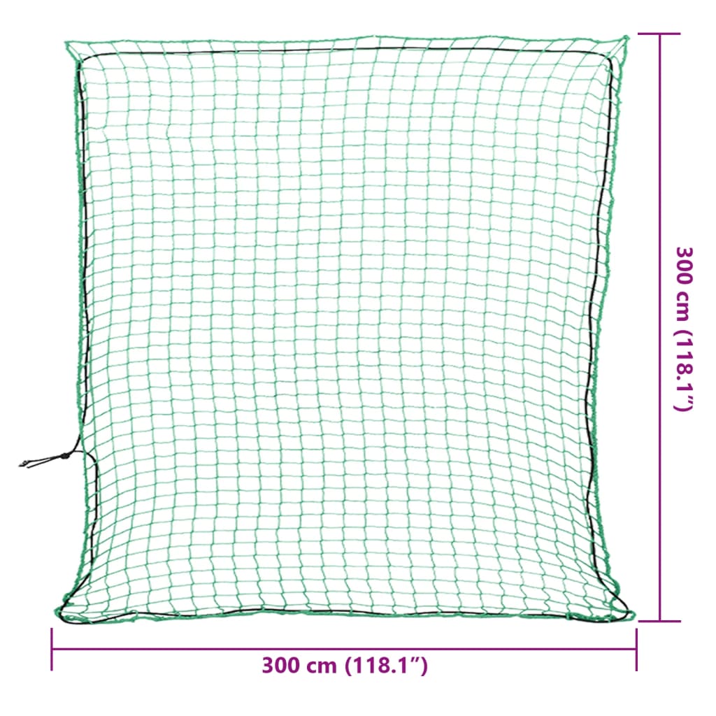 Rete per Rimorchio con Corda Elastica Verde 3x3 m in PP | homemem39