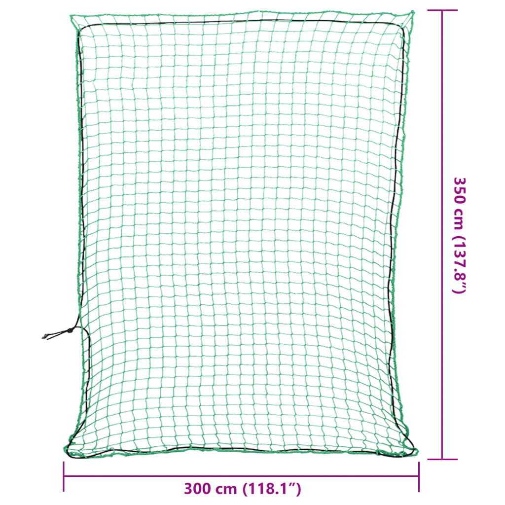 Rete per Rimorchio con Corda Elastica Verde 3,5x3 m in PP - homemem39