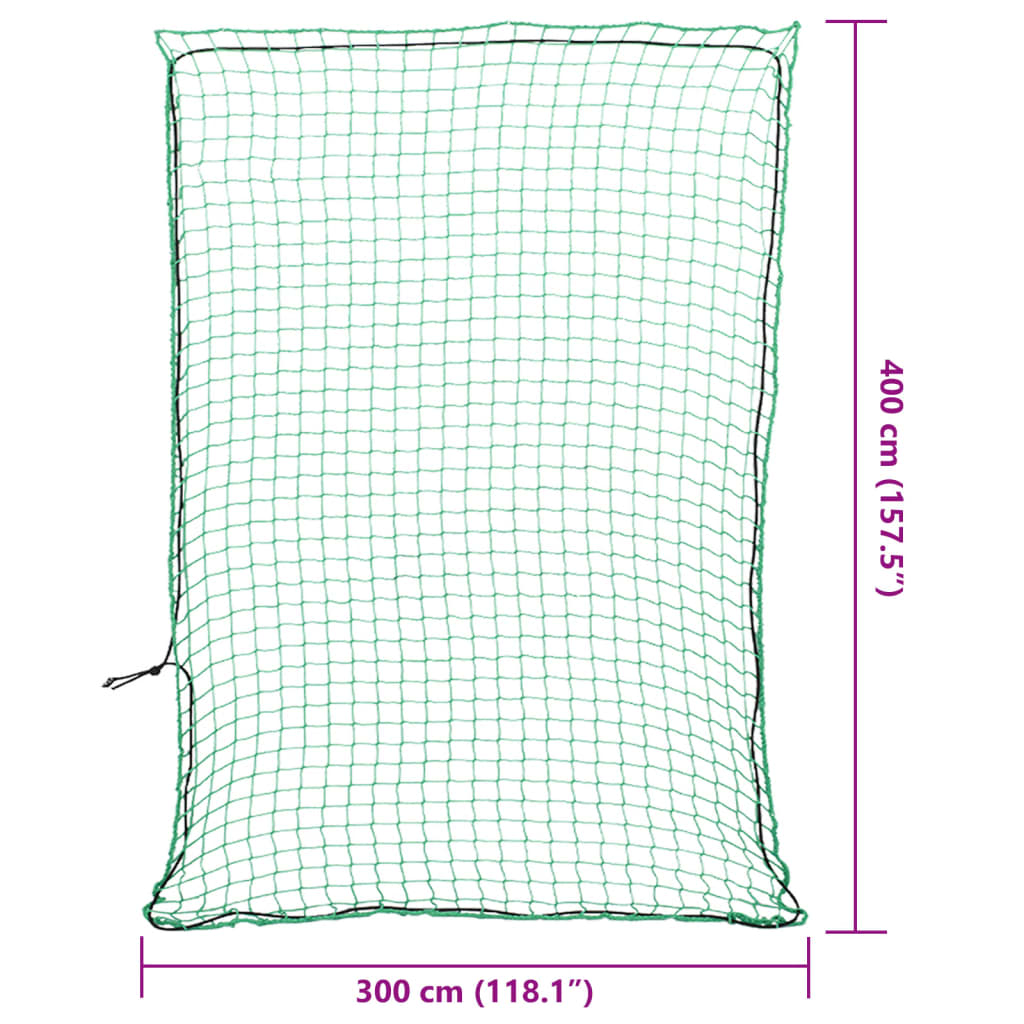 Rete per Rimorchio con Corda Elastica Verde 4x3 m in PP | homemem39