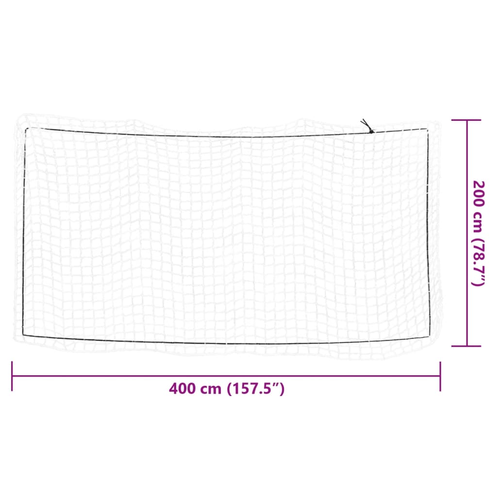Rete per Rimorchio con Corda Elastica Bianco 4x2 m in PP
