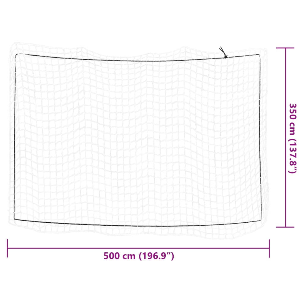 Rete per Rimorchio con Corda Elastica Bianco 5x3,5 m in PP