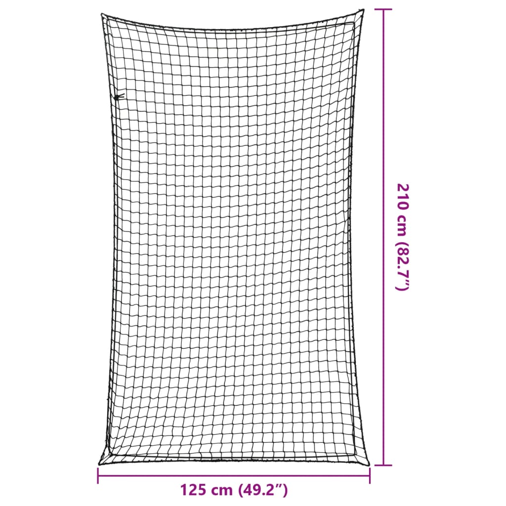 Rete per Rimorchio con Corda Elastica Nero 2,1x1,25 m in PP - homemem39