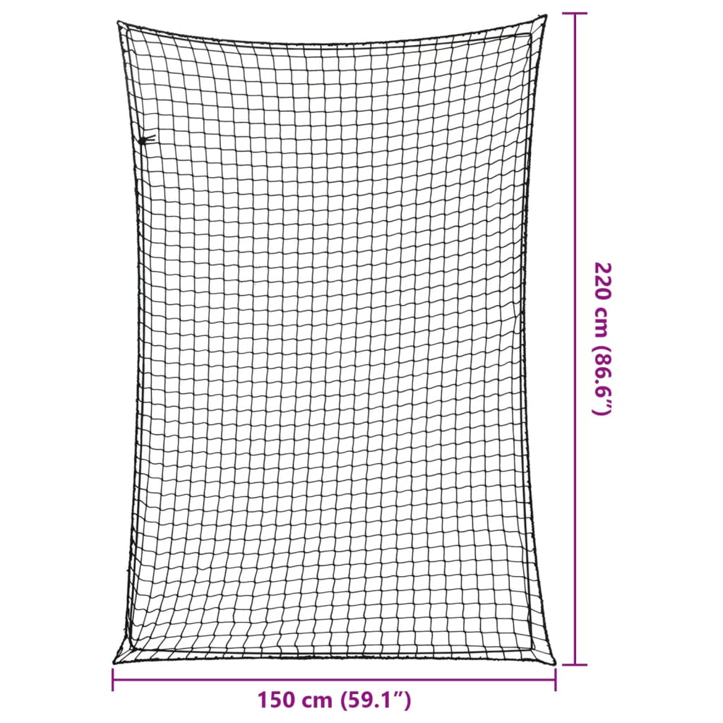 Rete per Rimorchio con Corda Elastica Nero 2,2x1,5 m in PP | homemem39