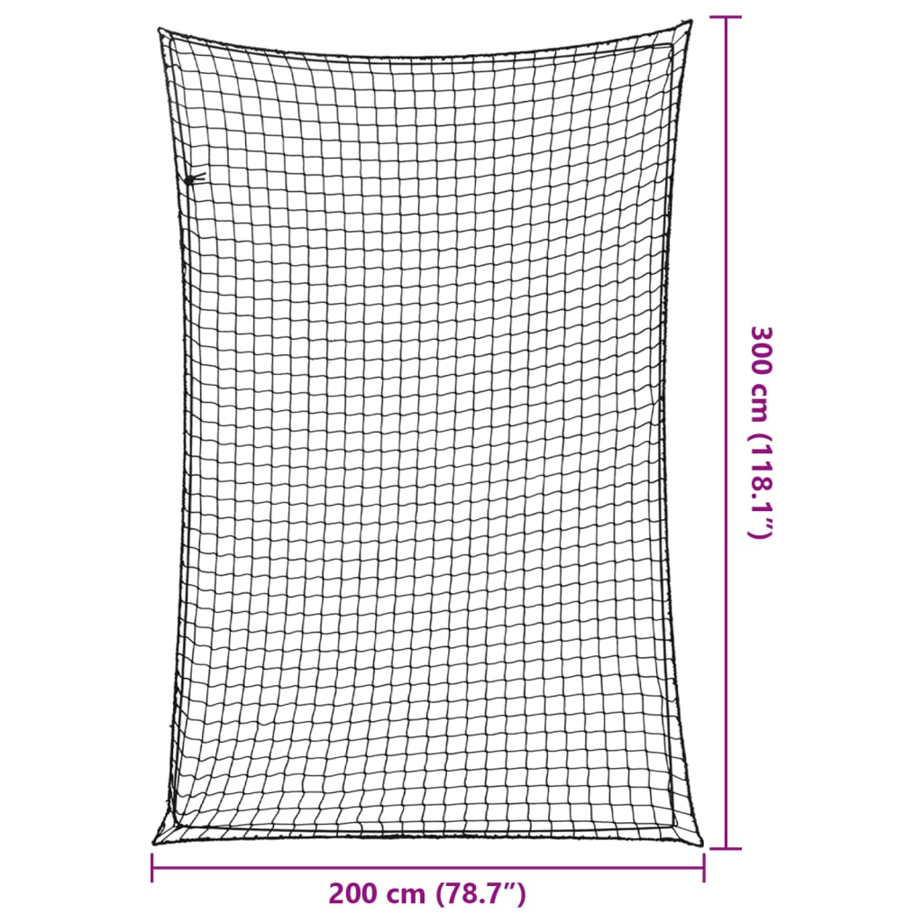 Rete per Rimorchio con Corda Elastica Nero 3x2 m in PP - homemem39