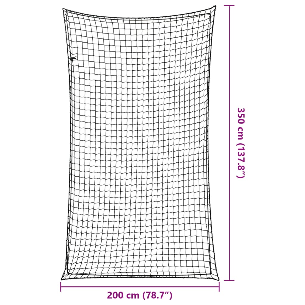 Rete per Rimorchio con Corda Elastica Nero 3,5x2 m in PP - homemem39