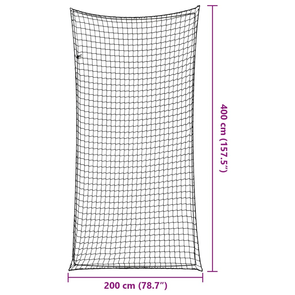 Rete per Rimorchio con Corda Elastica Nero 4x2 m in PP - homemem39