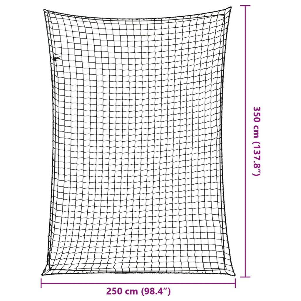 Rete per Rimorchio con Corda Elastica Nero 3,5x2,5 m in PP - homemem39
