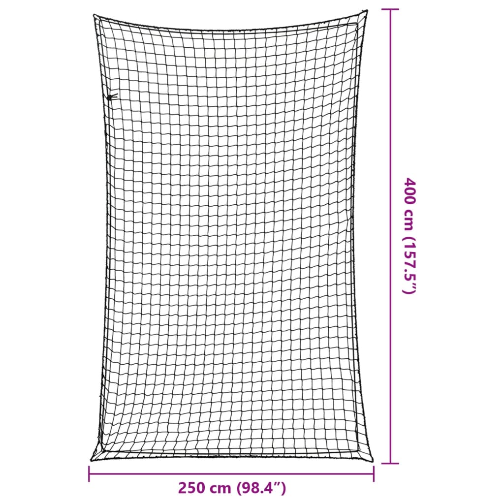 Rete per Rimorchio con Corda Elastica Nero 4x2,5 m in PP