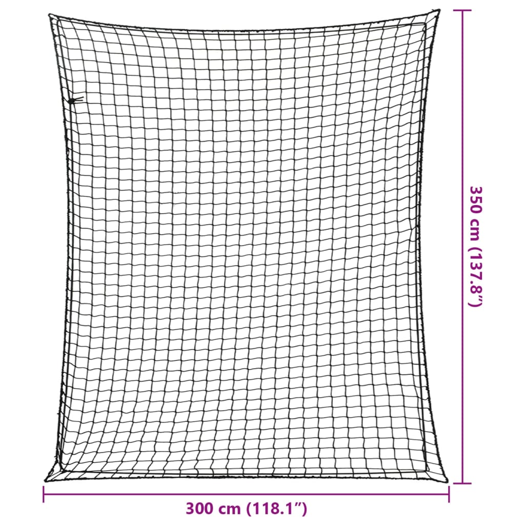 Rete per Rimorchio con Corda Elastica Nero 3,5x3 m in PP - homemem39