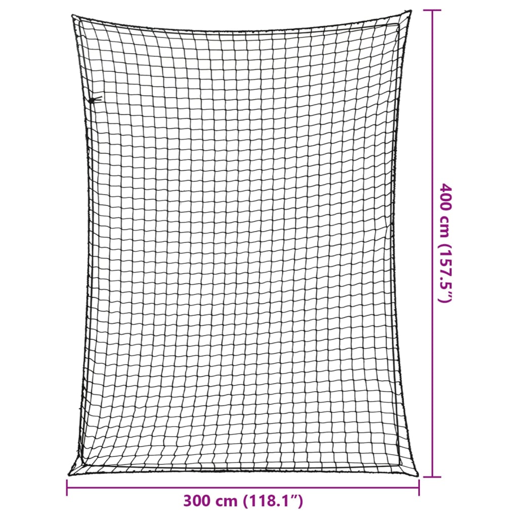 Rete per Rimorchio con Corda Elastica Nero 4x3 m in PP | homemem39