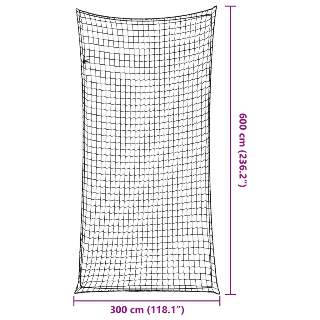 Rete per Rimorchio con Corda Elastica Nero 6x3 m in PP - homemem39