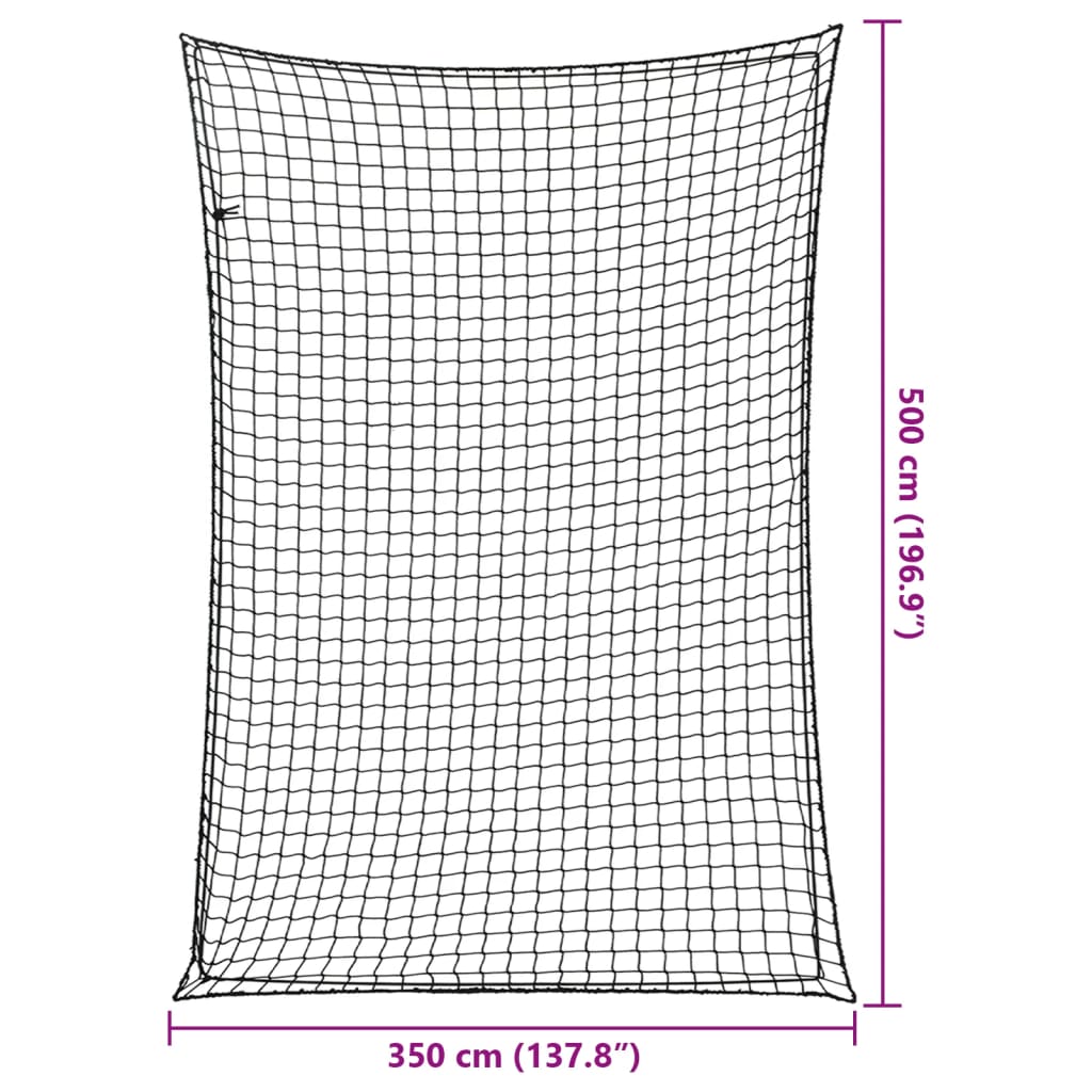 Rete per Rimorchio con Corda Elastica Nero 5x3,5 m in PP - homemem39