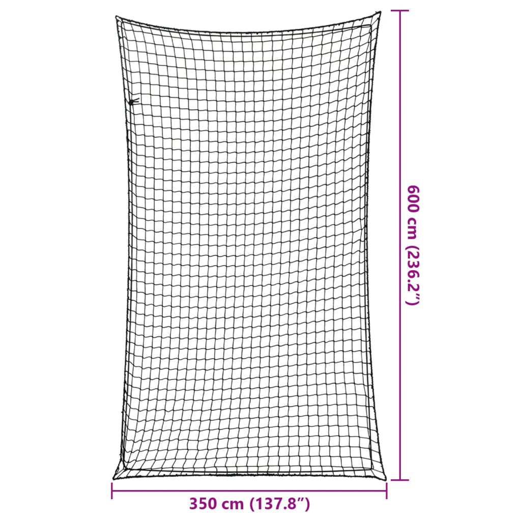 Rete per Rimorchio con Corda Elastica Nero 6x3,5 m in PP - homemem39