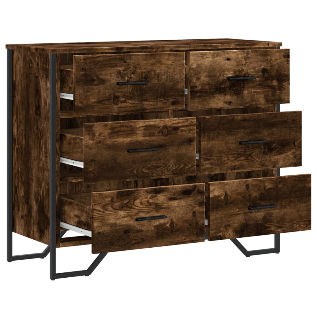 Cassettiera Rovere Sonoma 91x35,5x74,5 cm in Truciolato - homemem39