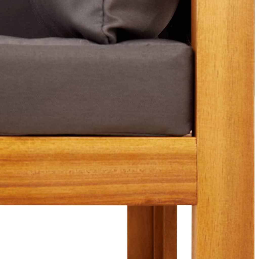 Set di divani da giardino 8 pezzi con cuscini in legno di acacia e corda | homemem39