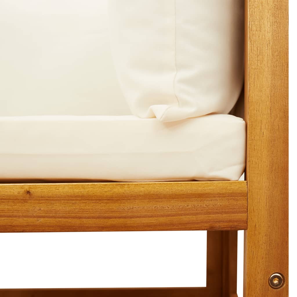 Set di divani da giardino 5 pezzi con cuscini in legno di acacia e rattan - homemem39