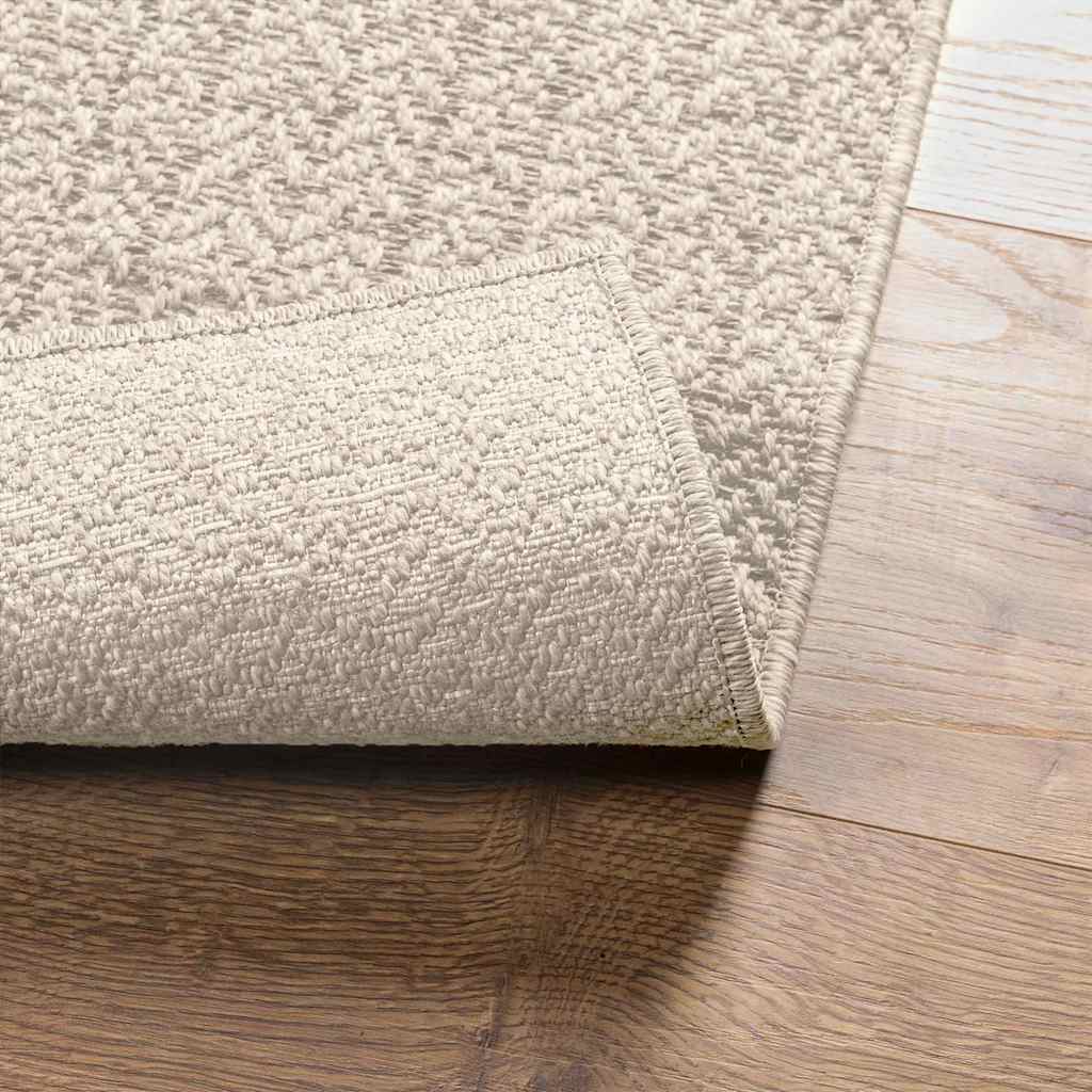 Tappeto ZIZUR Crema 200x290 cm Aspetto Iuta Interni ed Esterni - homemem39