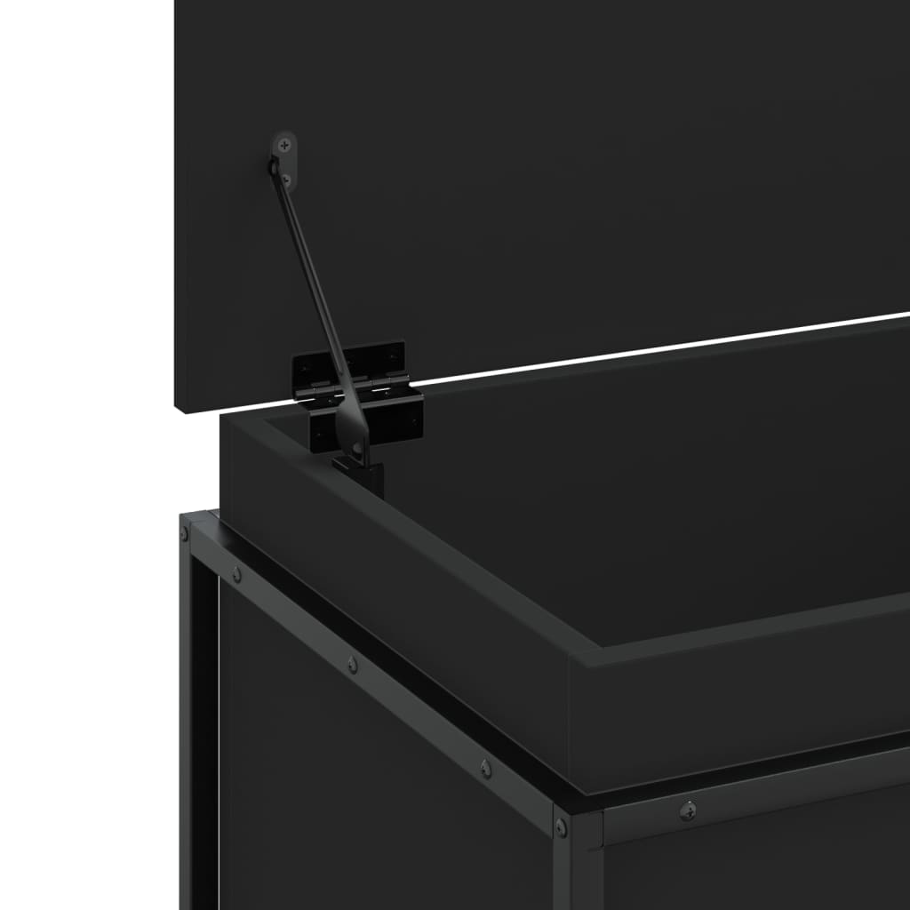 Contenitore con Coperchio Nero 100x40x51,5 cm in Truciolato - homemem39