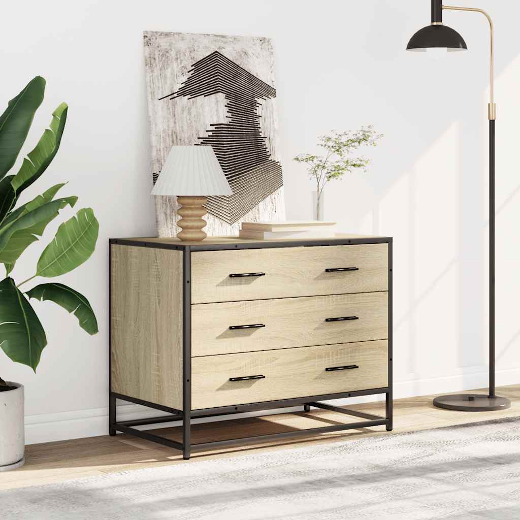 Cassettiera Rovere Sonoma 70x41x56 cm in Legno Multistrato - homemem39
