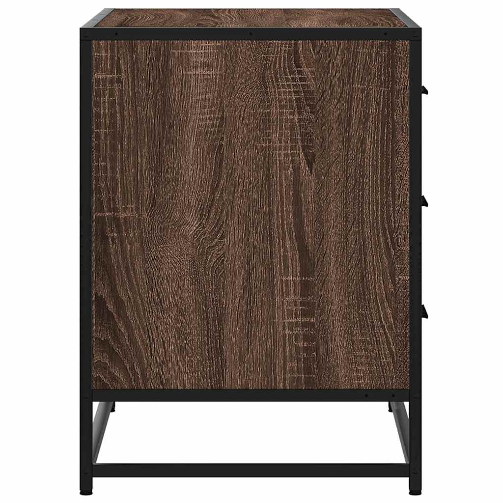 Cassettiera Rovere Marrone 70x41x56 cm in Legno Multistrato - homemem39