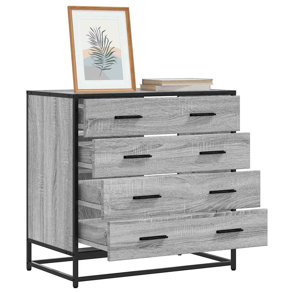 Cassettiera Grigio Sonoma 70x41x70 cm in Legno Multistrato - homemem39