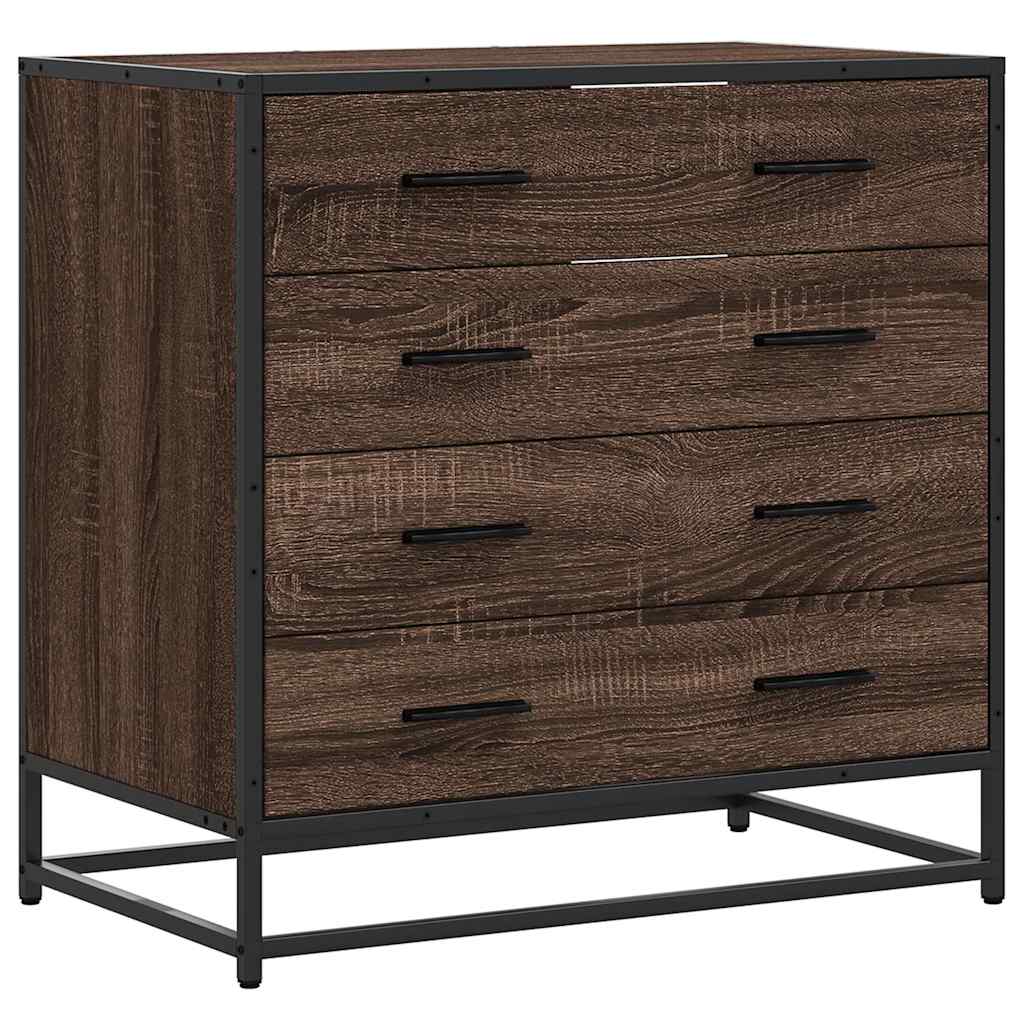 Cassettiera Rovere Marrone 70x41x70 cm in Legno Multistrato - homemem39