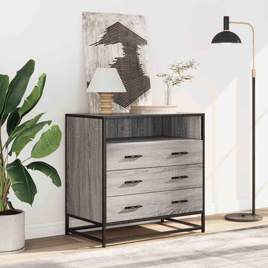 Cassettiera Grigio Sonoma 70x41x70 cm in Legno Multistrato - homemem39