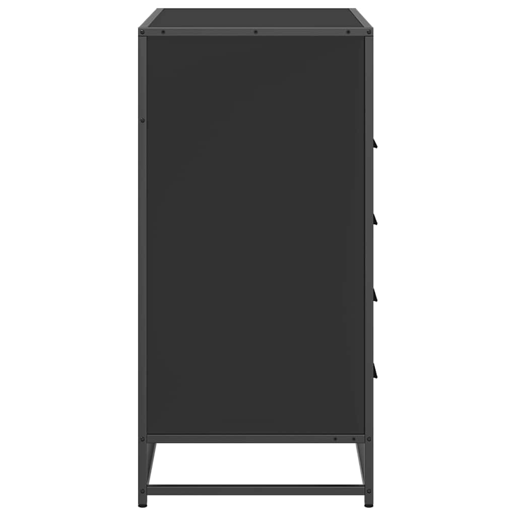 Cassettiera Nera 70x41x83,5 cm in Legno Multistrato - homemem39