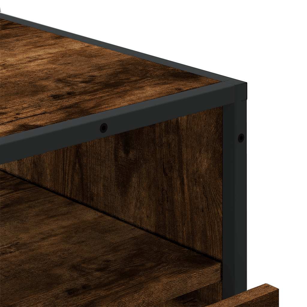 Cassettiera Rovere Fumo 70x41x83,5 cm in Legno Multistrato - homemem39