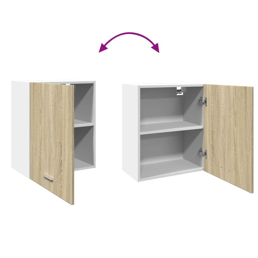 Mobile a Parete “Lyon” Rovere Sonoma 50x31x60 cm in Truciolato - homemem39
